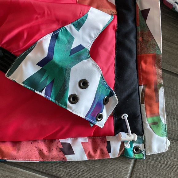 Girls Roxy Ski m/Snowboarding Jacket/Coat - Bright/Multicolored/Rainbow - Picture 12 of 16